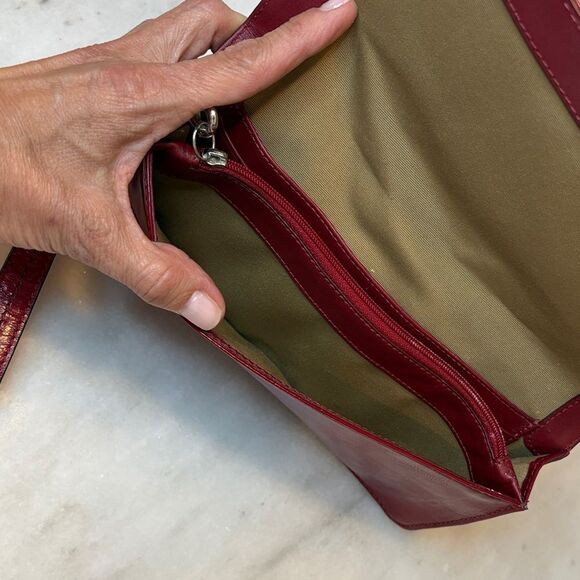 Coach Bleeker Patent Leather Buckle Wallet Clutch Bag - Picture 16 of 16